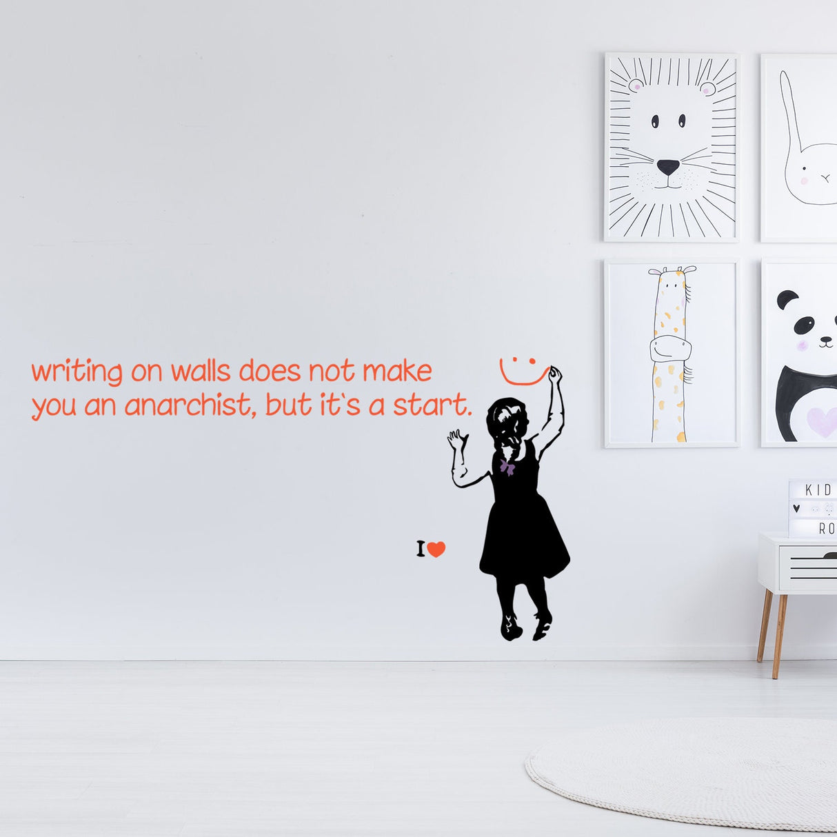 Additional product detail of Artist Girl Anarchist Wall Sticker.