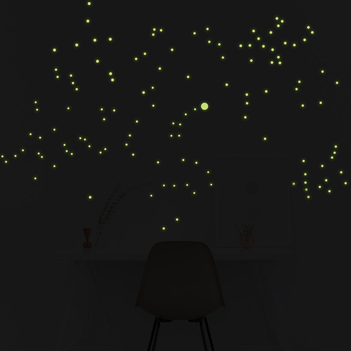 Product gallery view of Night Glowing Star Wall Stickers.