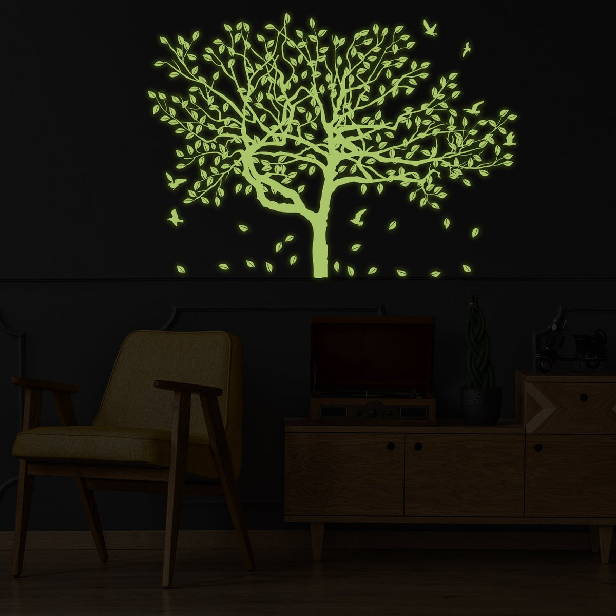 Additional product view of Glow In The Dark Wall Vinyl Sticker Art.