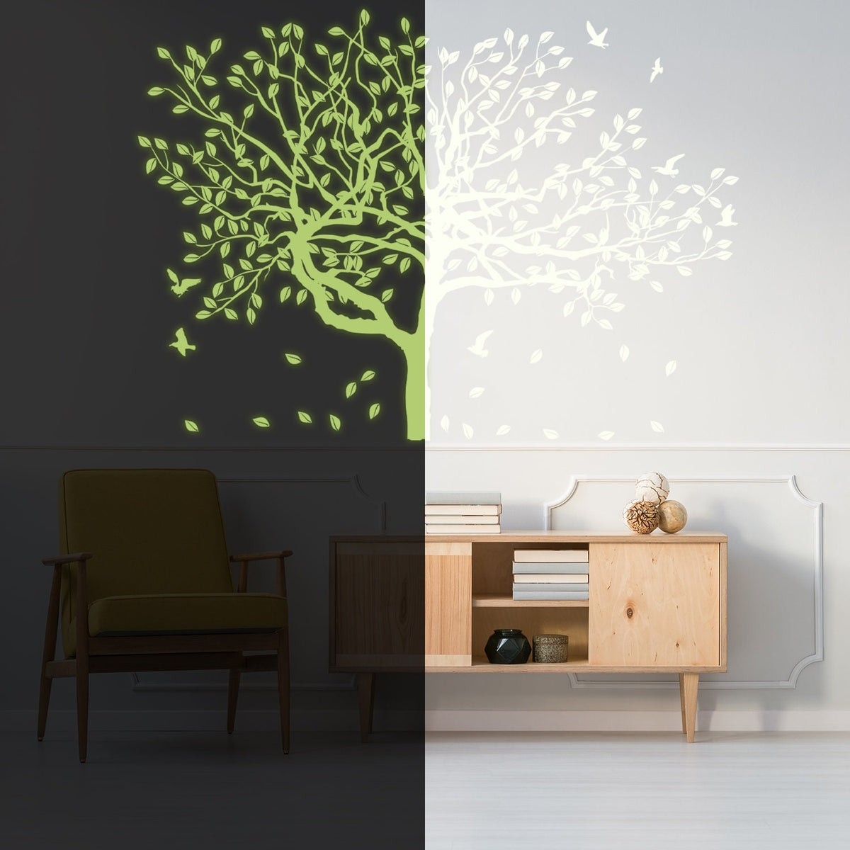 Additional product detail of Glow In The Dark Wall Vinyl Sticker Art.