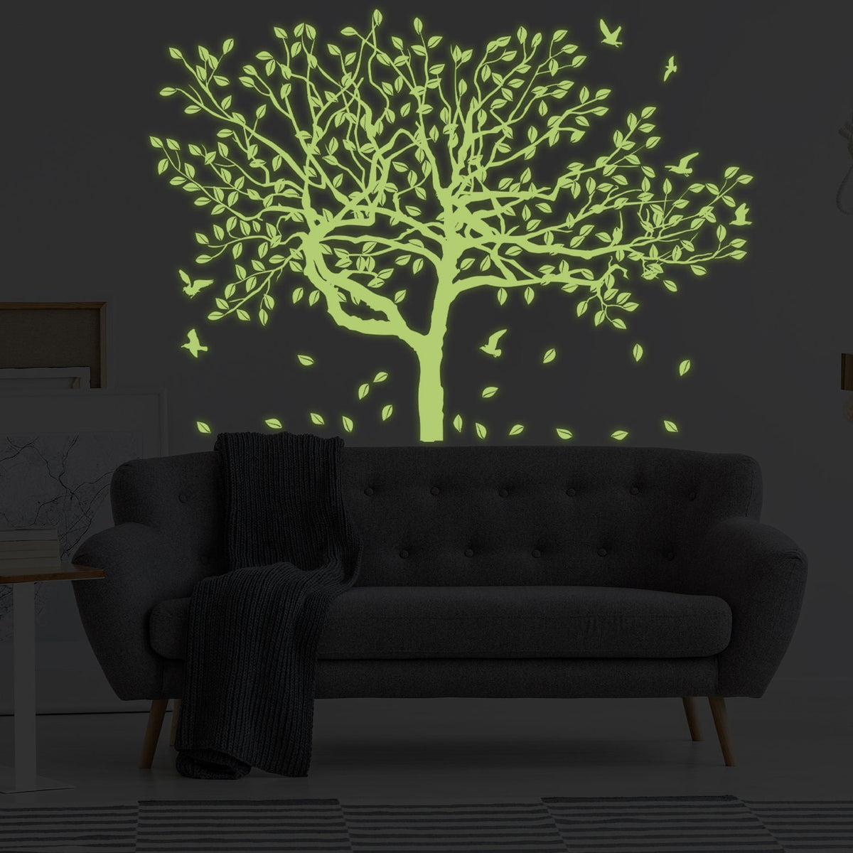 Product presentation view of Glow In The Dark Wall Vinyl Sticker Art.