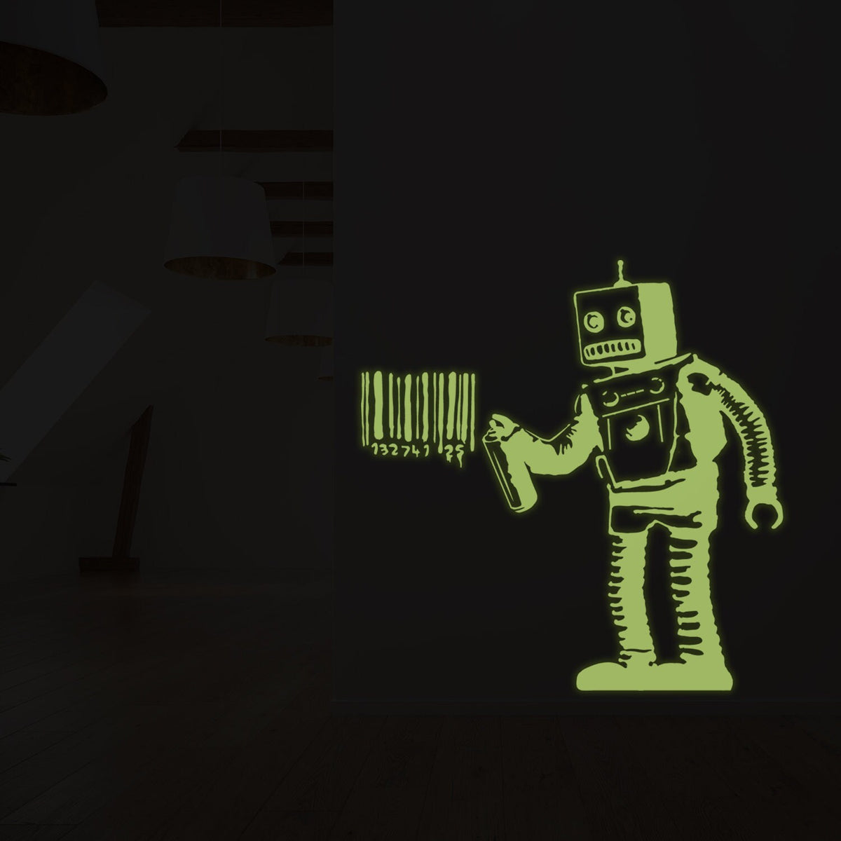 Additional product detail of Glow In The Dark Wall Vinyl Sticker Art.