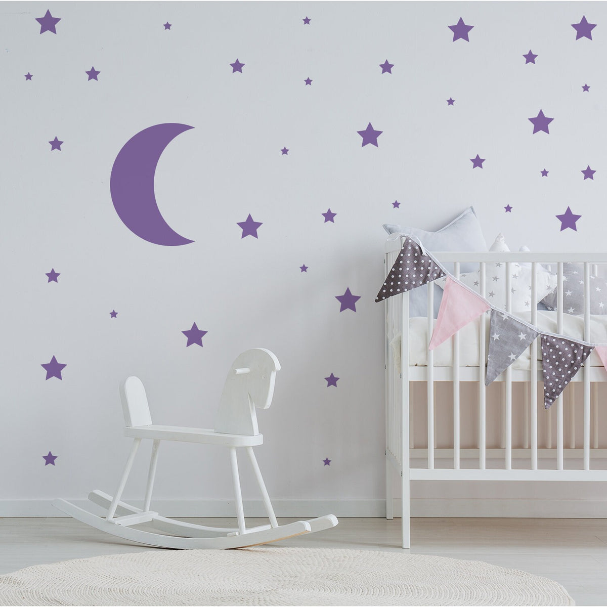 Additional product view of 116-Piece Moon and Star Wall Decal Set.