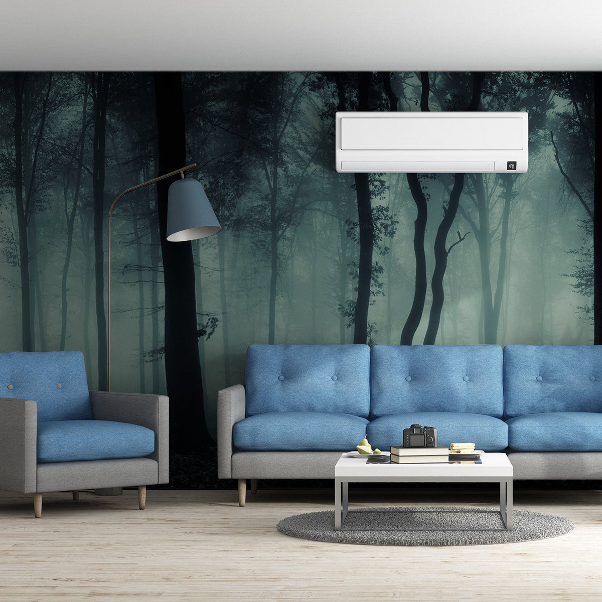 Additional product detail of Foggy Forest Wallpaper Sticker Mural.