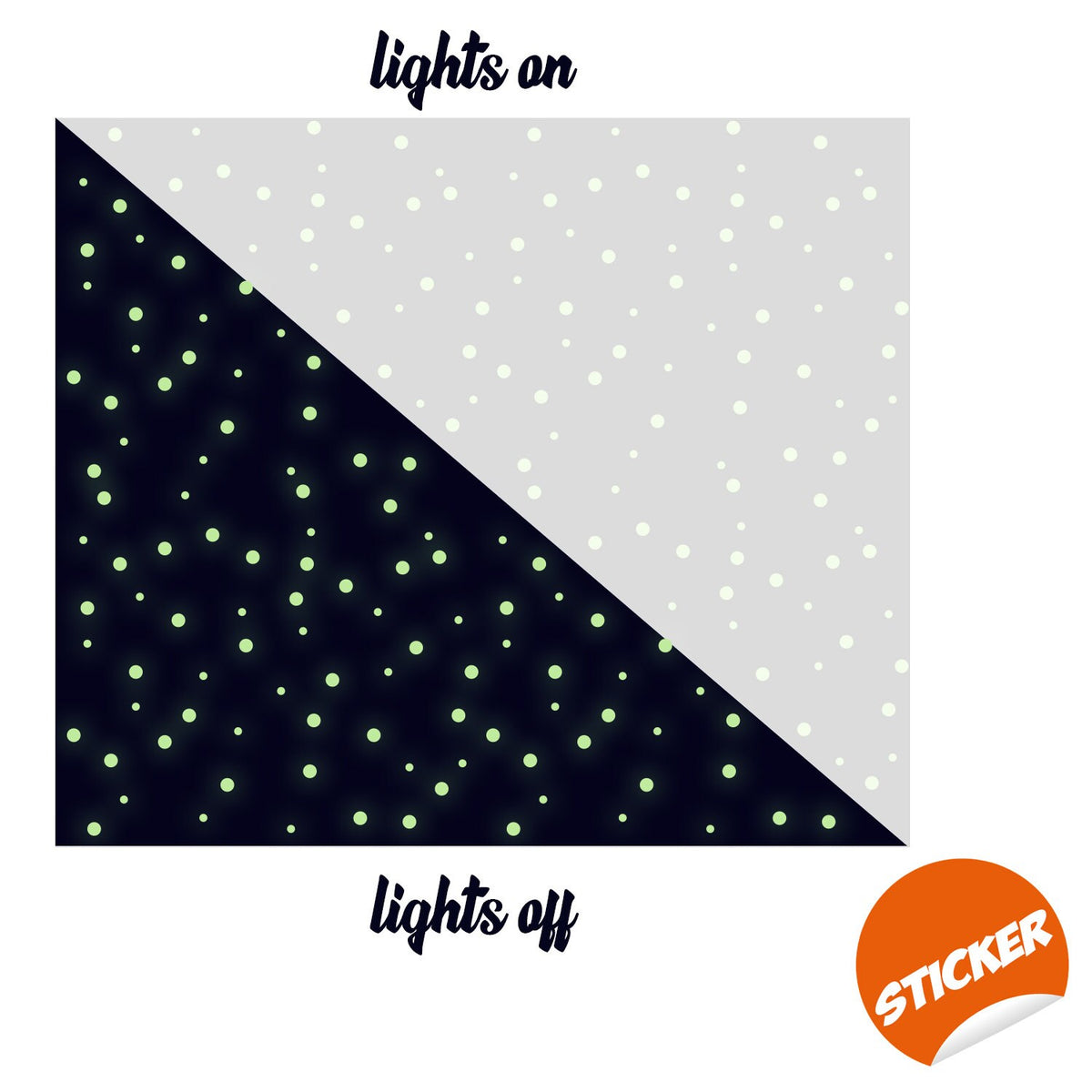 257x Glow In The Dark Circle Stars Wall Stickers - The Ceiling Round Ring And Moon Glowing Decal.