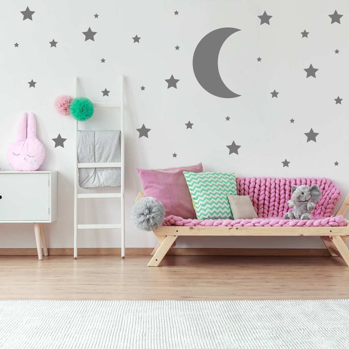 Alternate gallery view of 116-Piece Moon and Star Wall Decal Set.