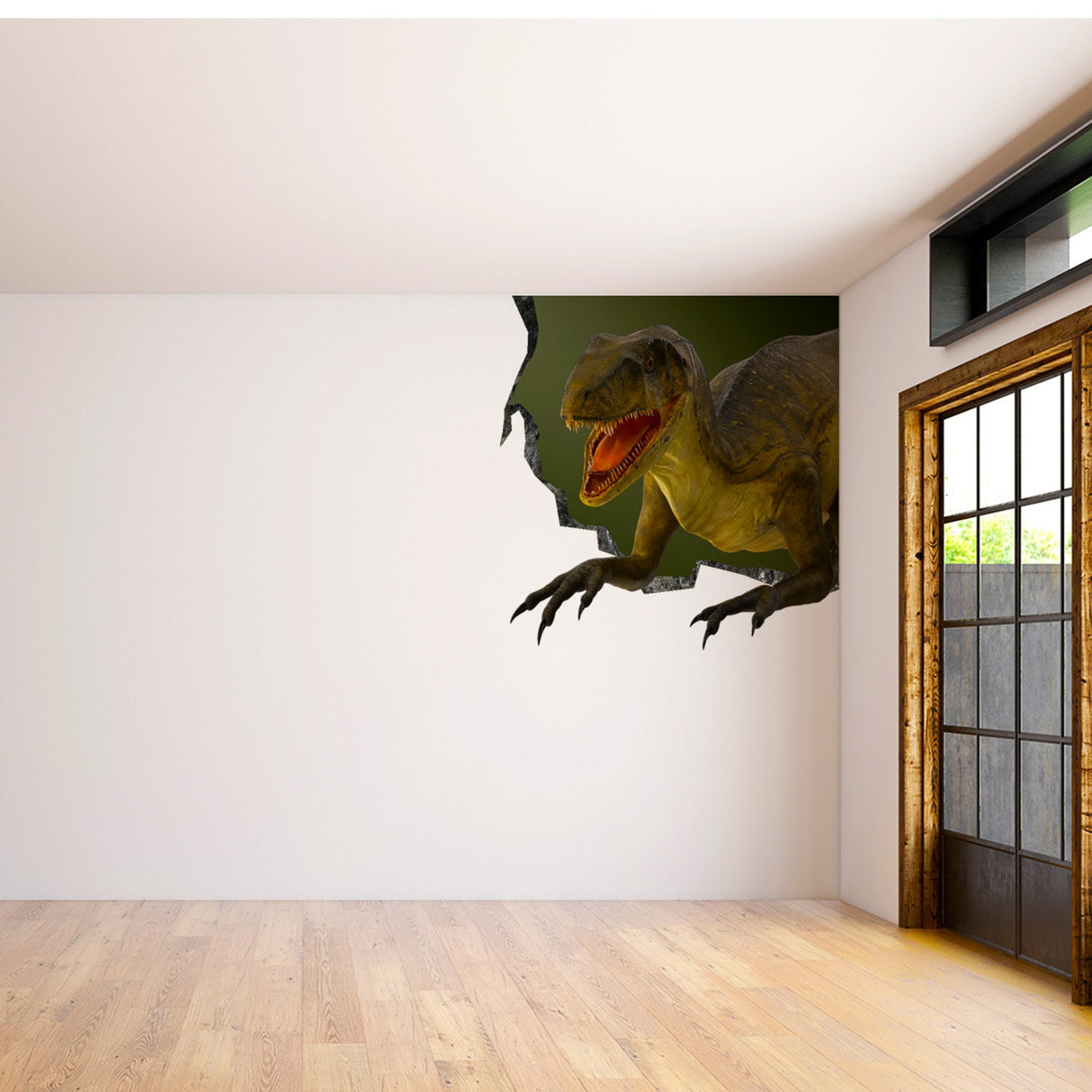 Additional product detail of 3d Dinosaurus Art Animal Hole In Wall Sticker.