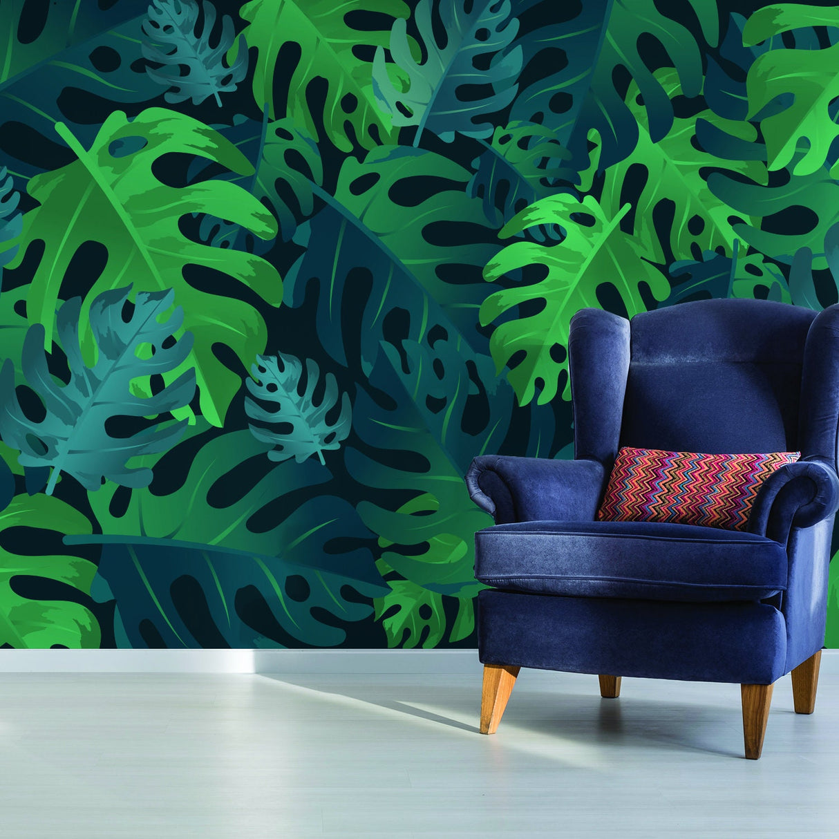 Product detail view of Leaves Wallpaper Tapestry Decor.