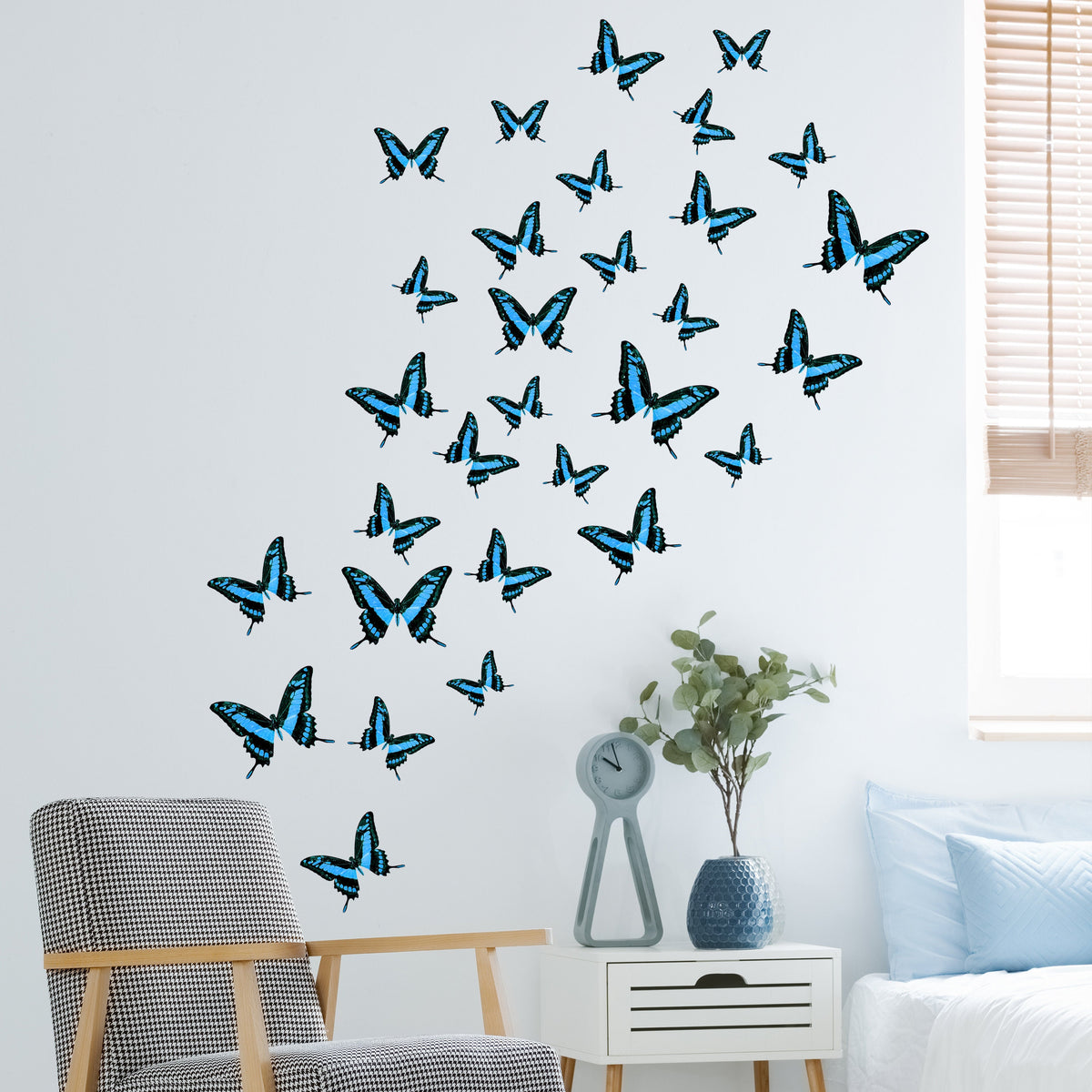 Alternate product view of 30 Butterfly Wall Decor Stickers.