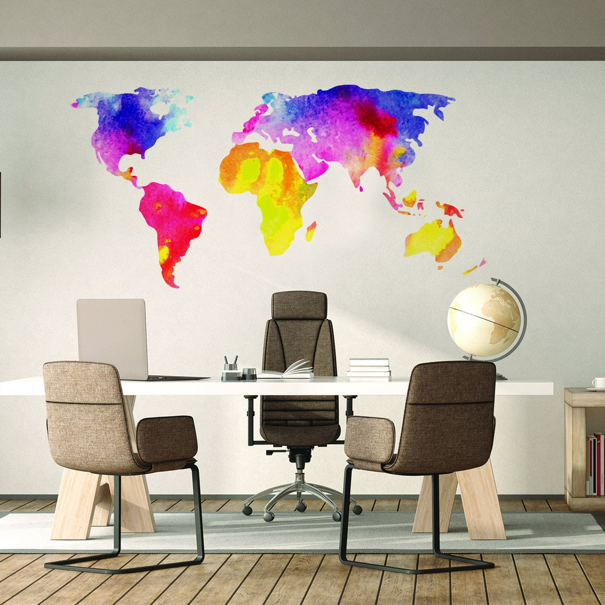 Additional product view of World Map Wall Decal.