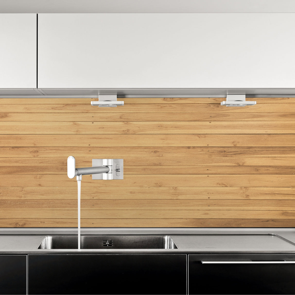 Alternate product presentation of Shiplap Peel And Stick Wallpaper Sticker.