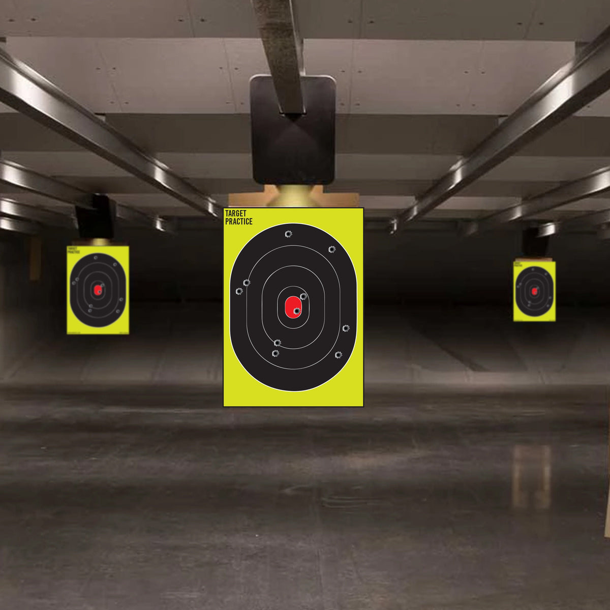 Circular scoring practice target poster with clearly printed scoring areas.