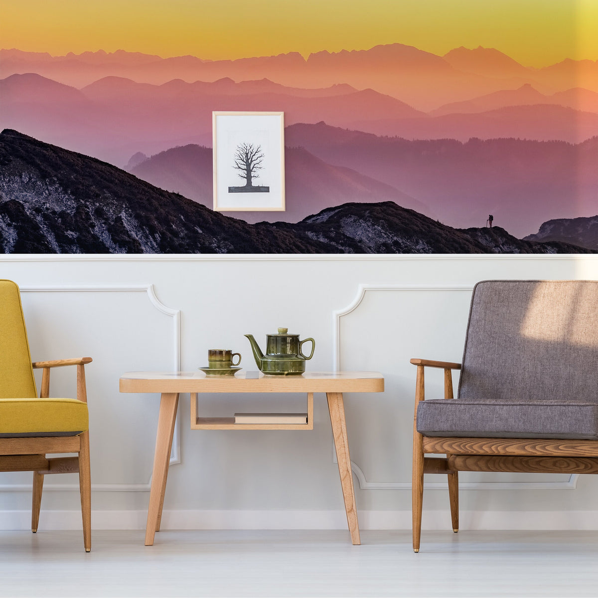 Product presentation view of Sunset Wallpaper Decals.
