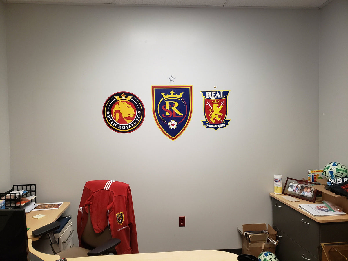 Alternate product presentation of Custom Stickers for Business Logo.