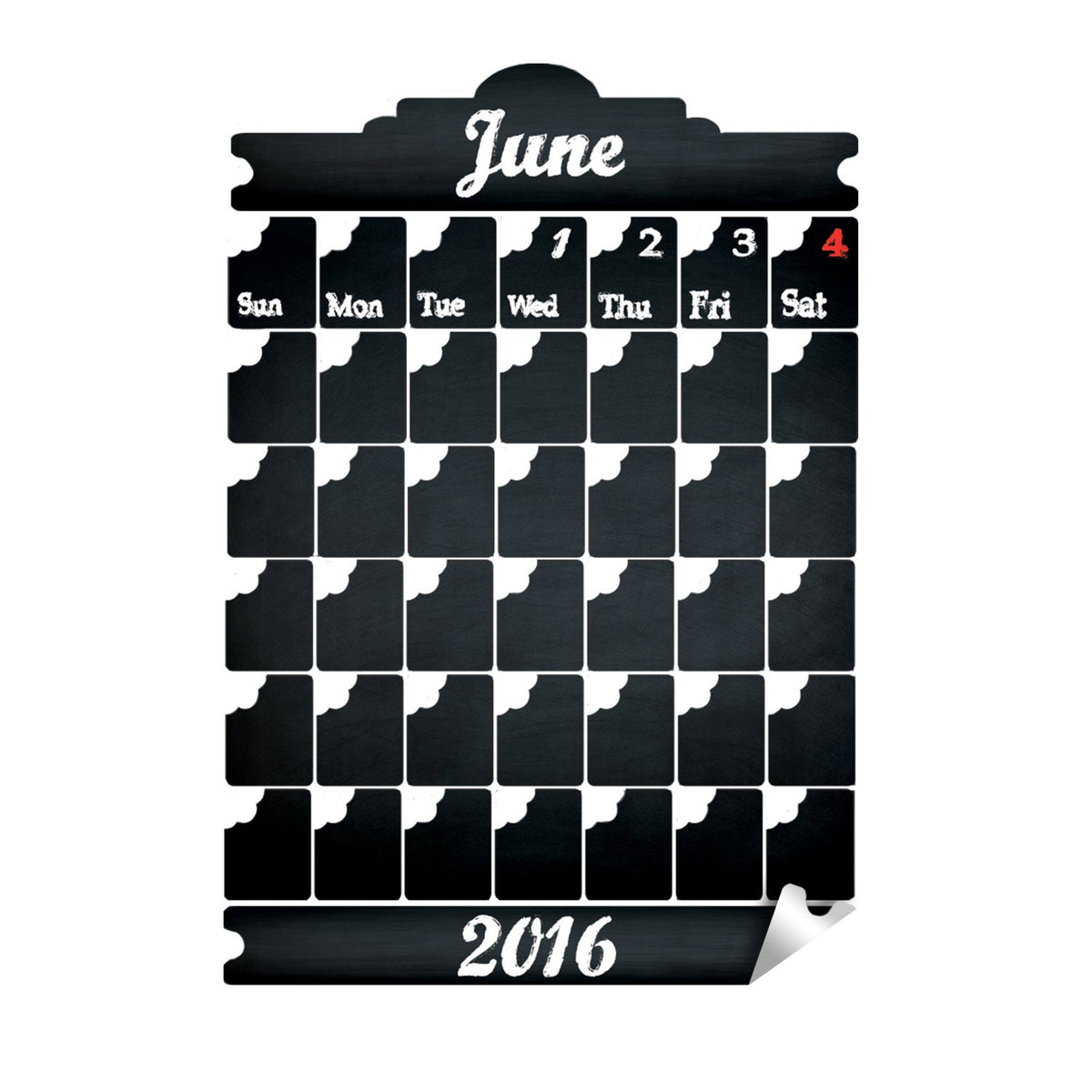 Alternate product view of Chalkboard Wall Planner Blackboard Kitchen Sticker.