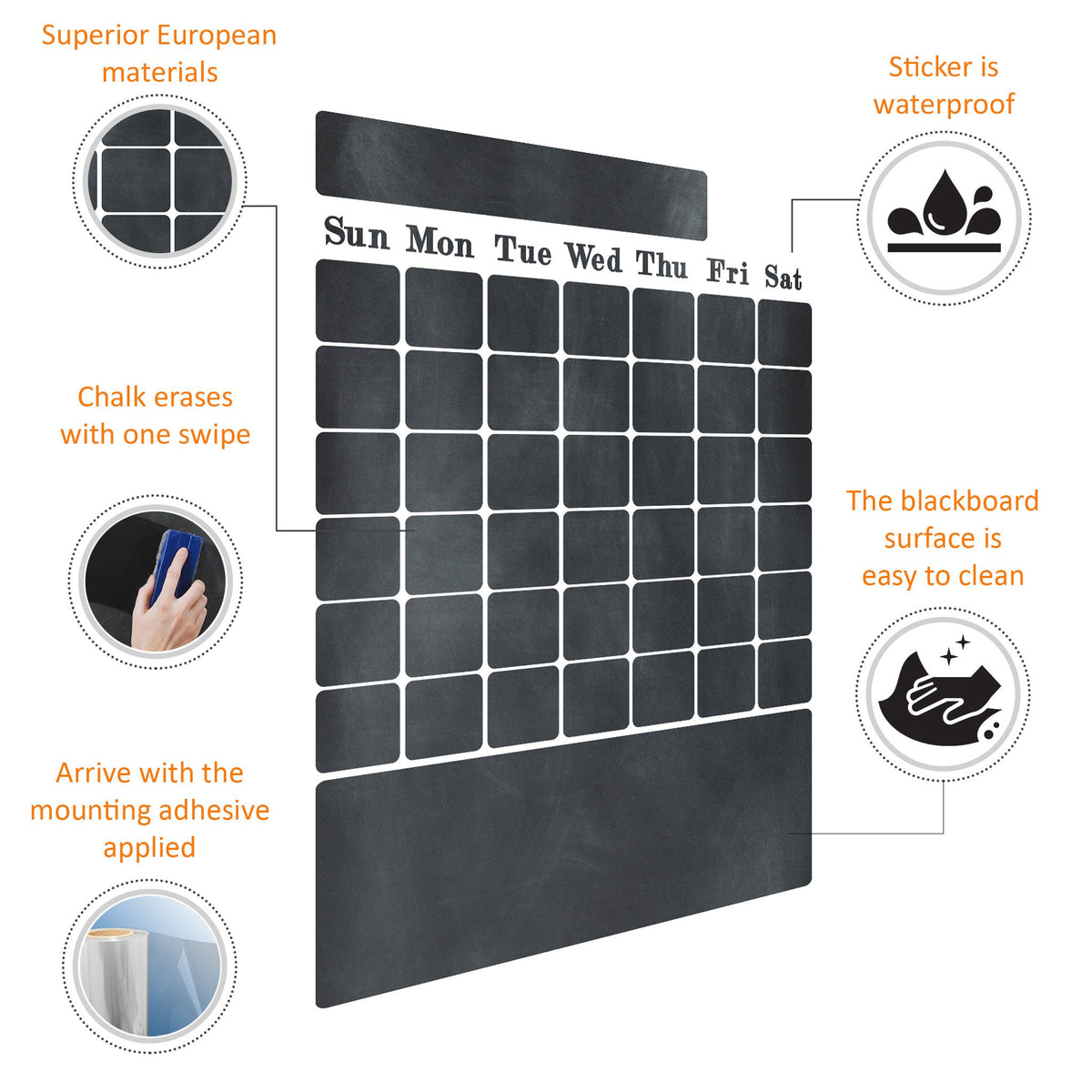 Additional product view of Chalkboard Wall Planner Blackboard Kitchen Sticker.