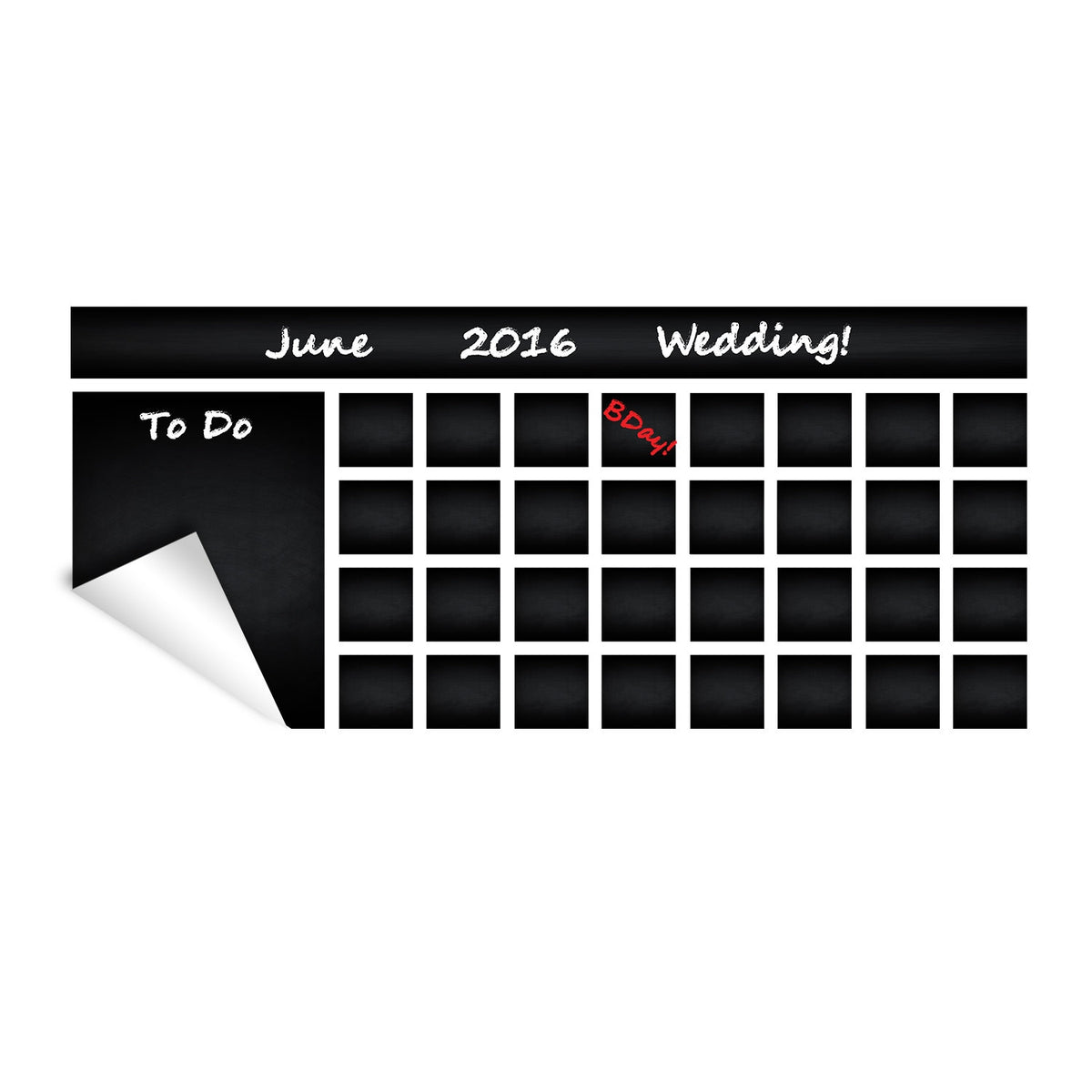 Alternate product view of Wall Weekly Planner Sticker Monthly Blackboard Decal.
