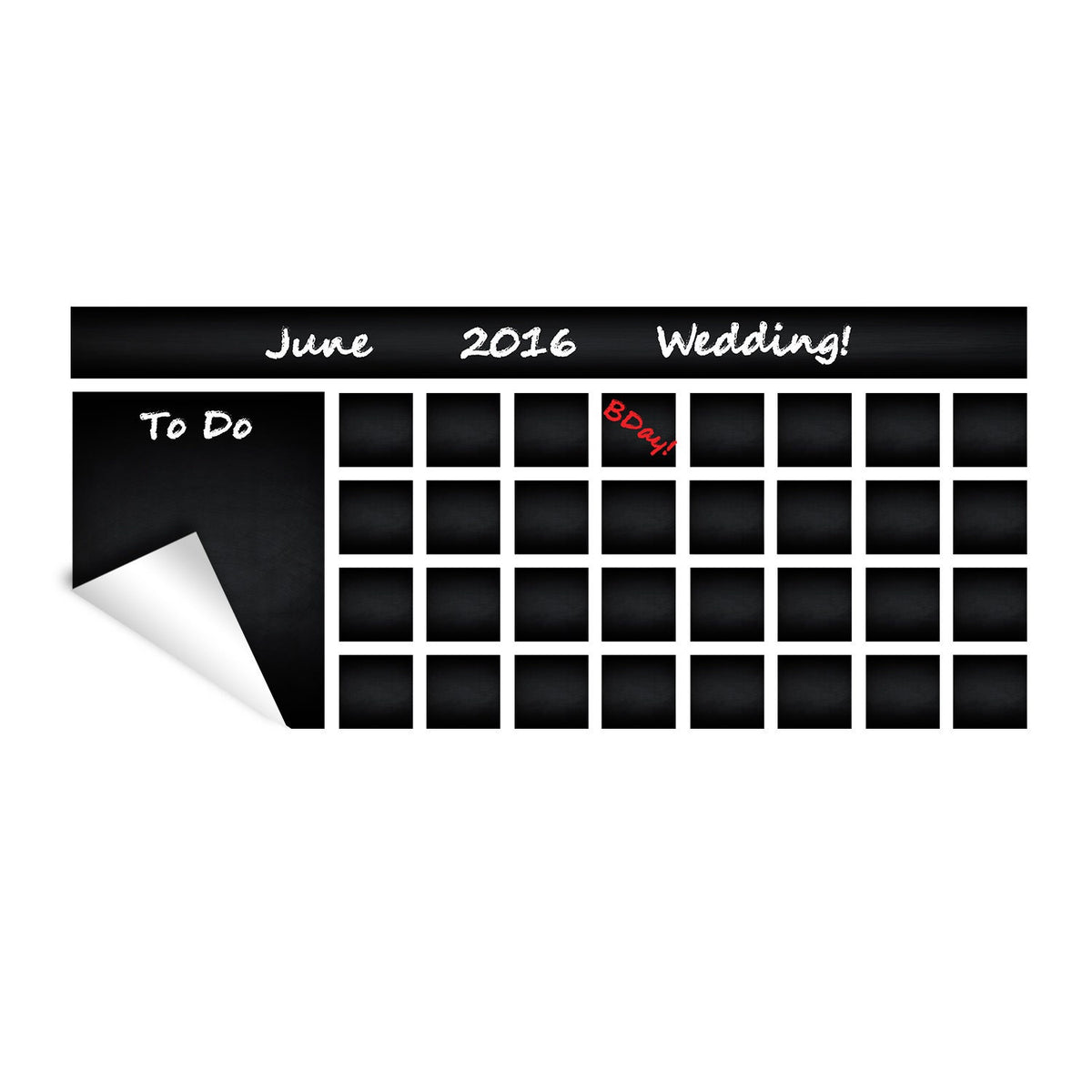 Alternate product view of Chalkboard Wall Planner Blackboard Kitchen Sticker.