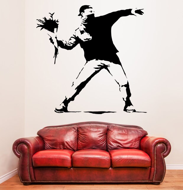 Additional product detail of Artist Flower Thrower Wall Decal.