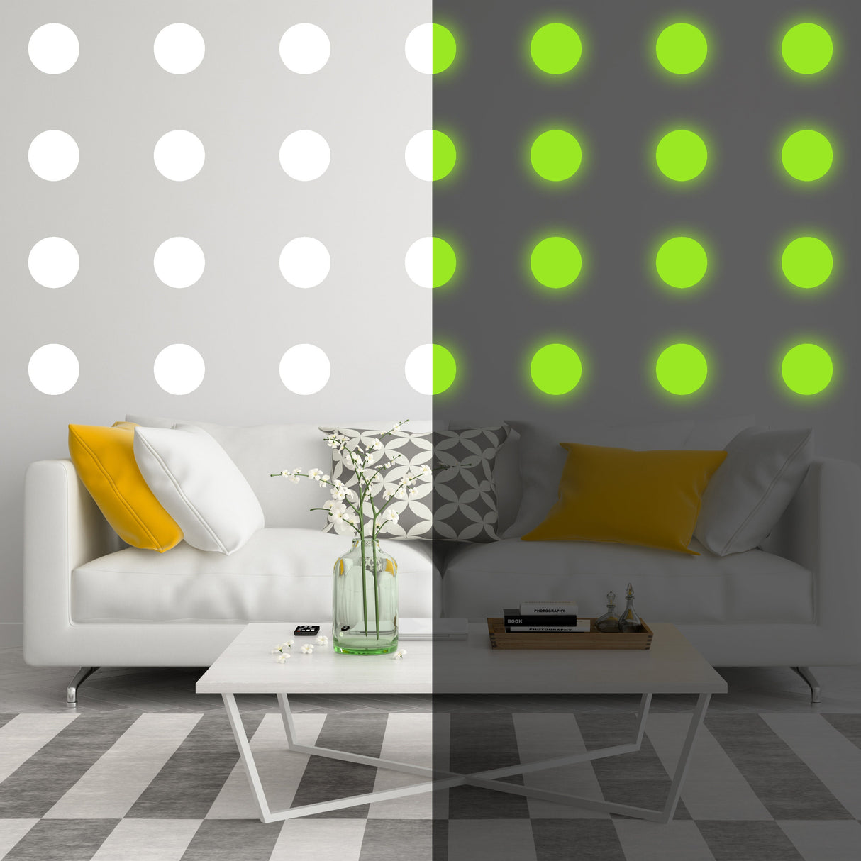 Additional product view of 40x Glow In Dark Dots Wall Stickers.