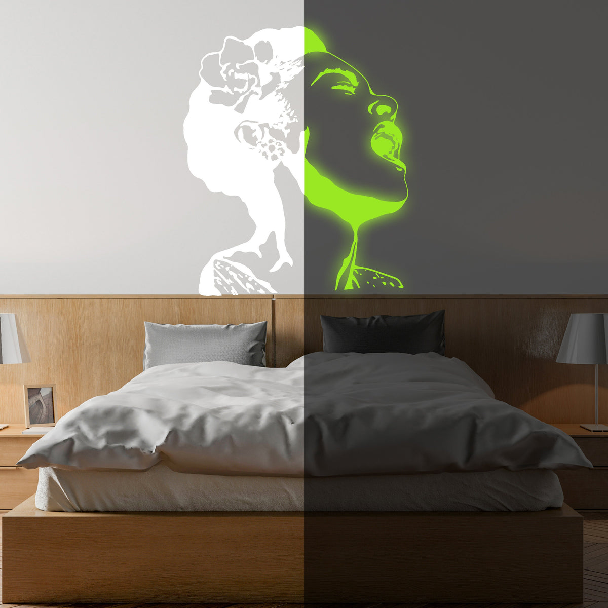 Additional product detail of Glow In Dark Life Is Beautiful Artist Street Art Wall Decal.