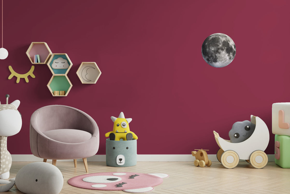 Product presentation view of Full Moon Wall Decal.