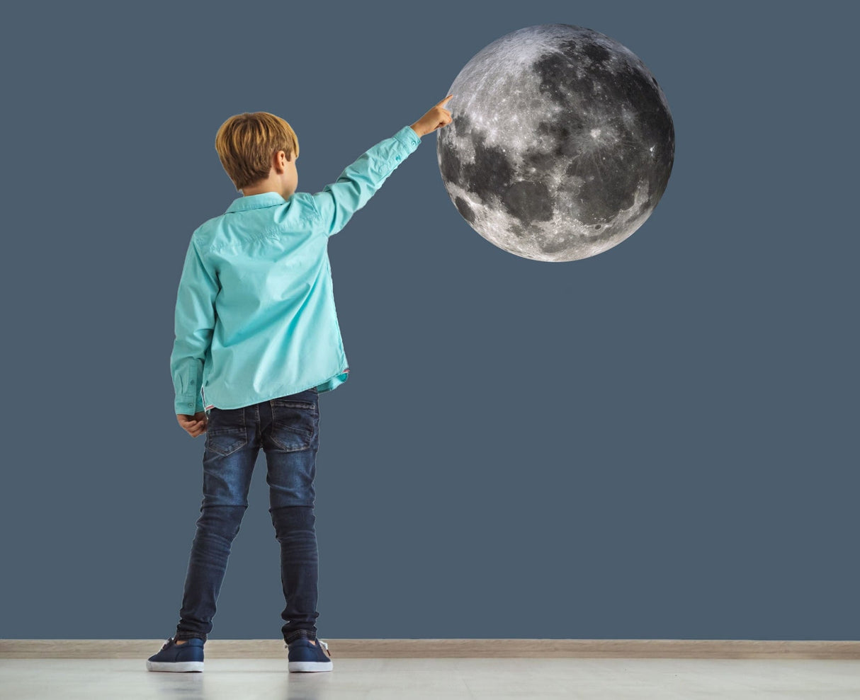 Full Moon Wall Sticker - Moon Back Phase Decal.