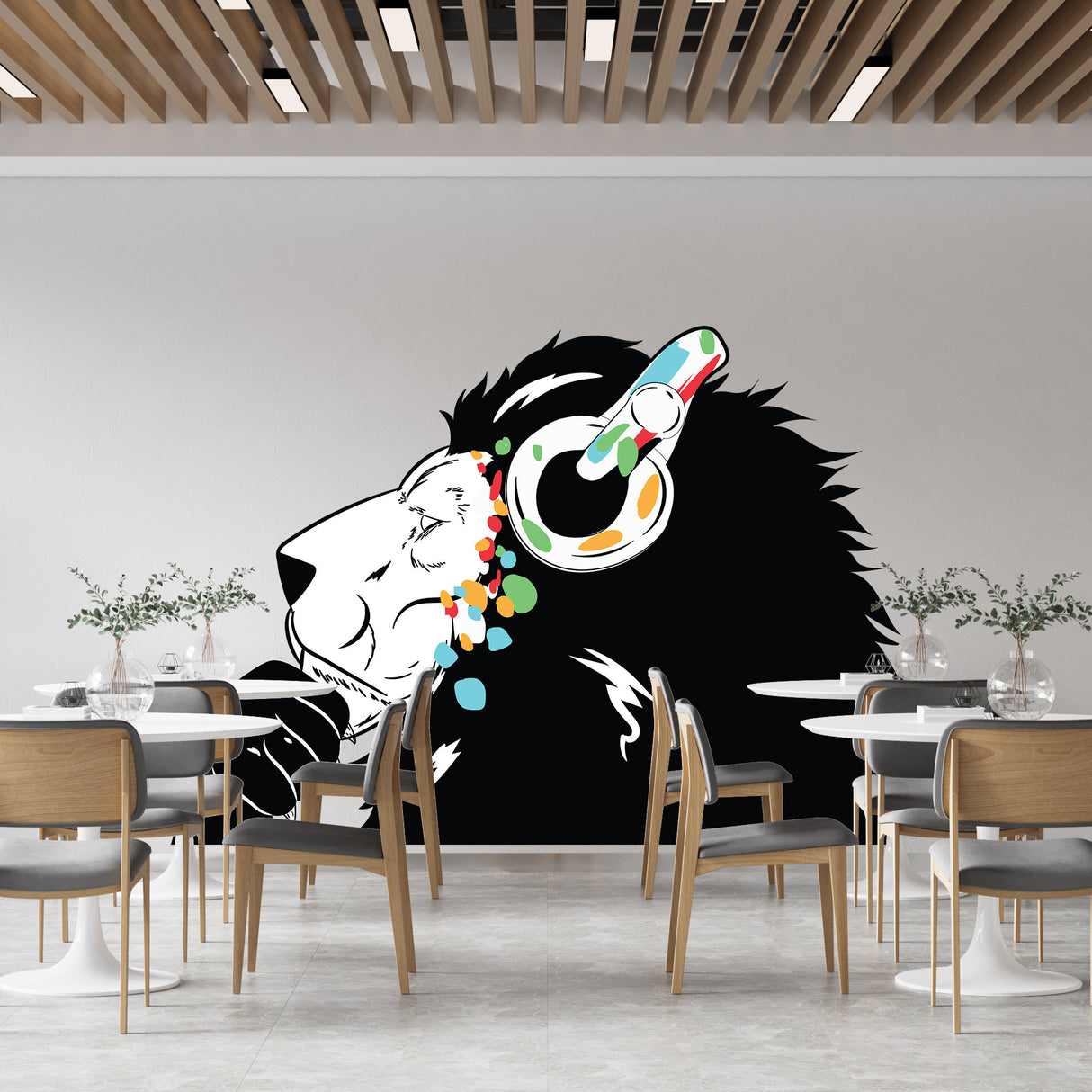 Additional product presentation of Lion Wall Sticker.