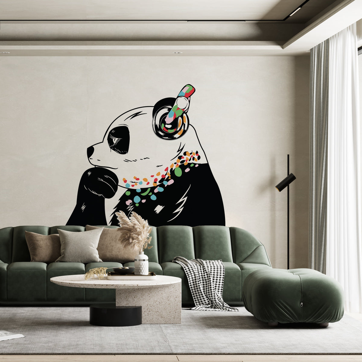 Product gallery view of Panda Wall Art Sticker.