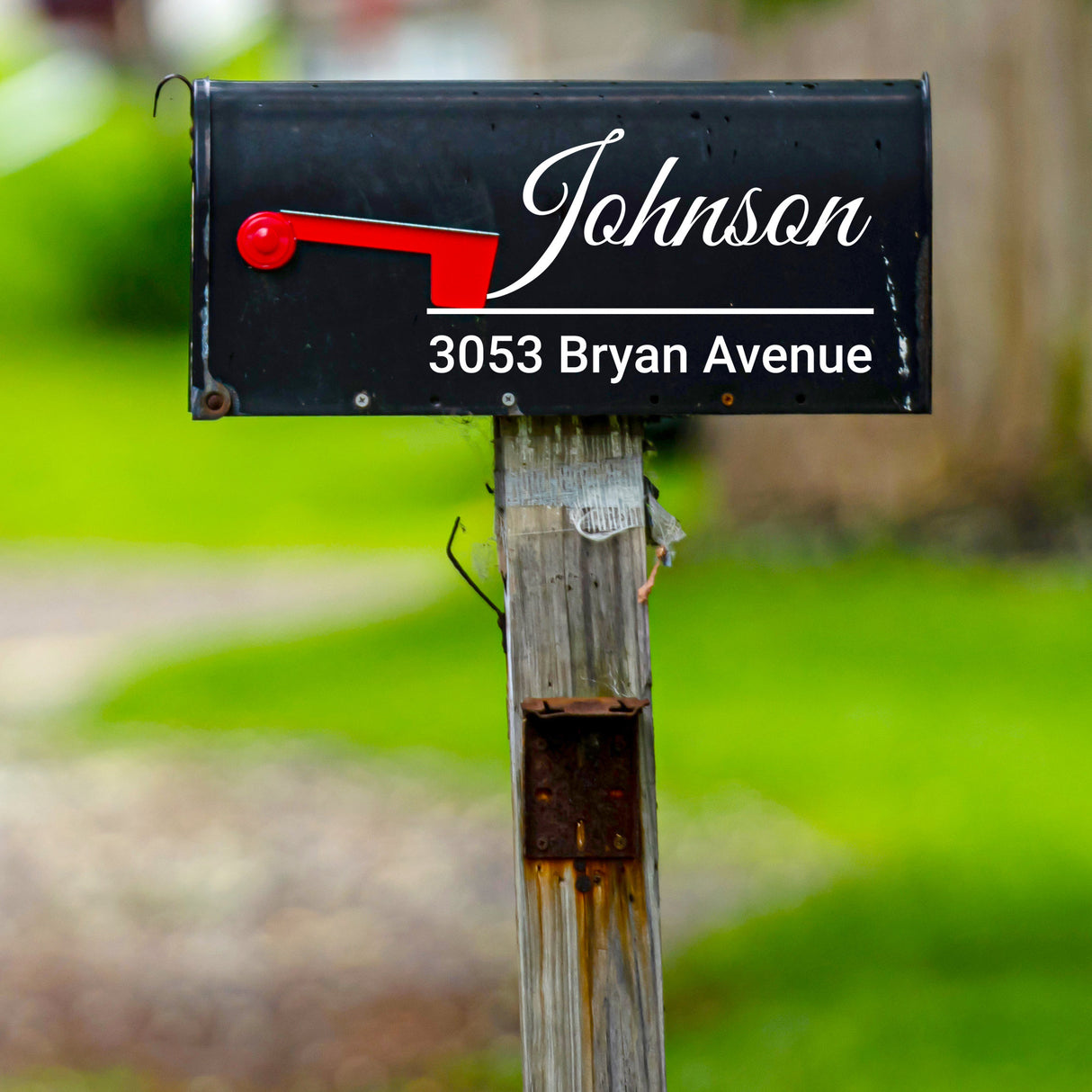 Personalized Reflective Mailbox Decal - Custom Reflector House Address Mail Box Vinyl Sticker.