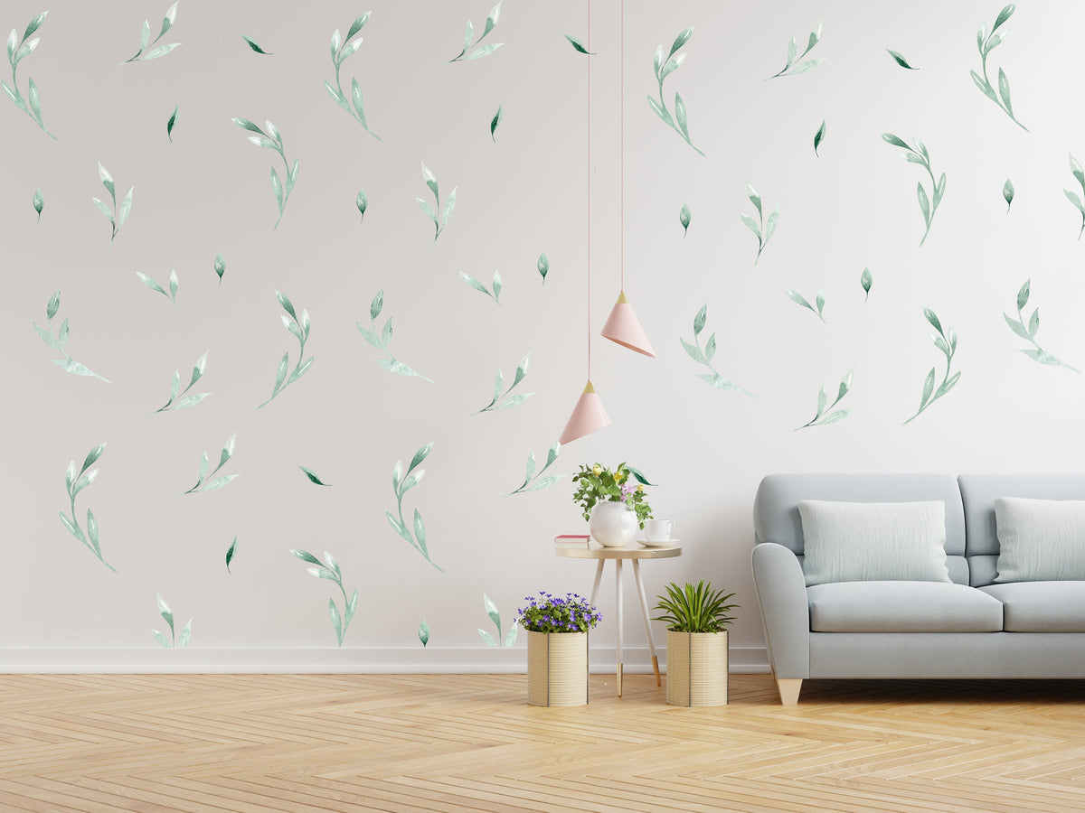 Product presentation view of Leaf Wall Decor Stickers.