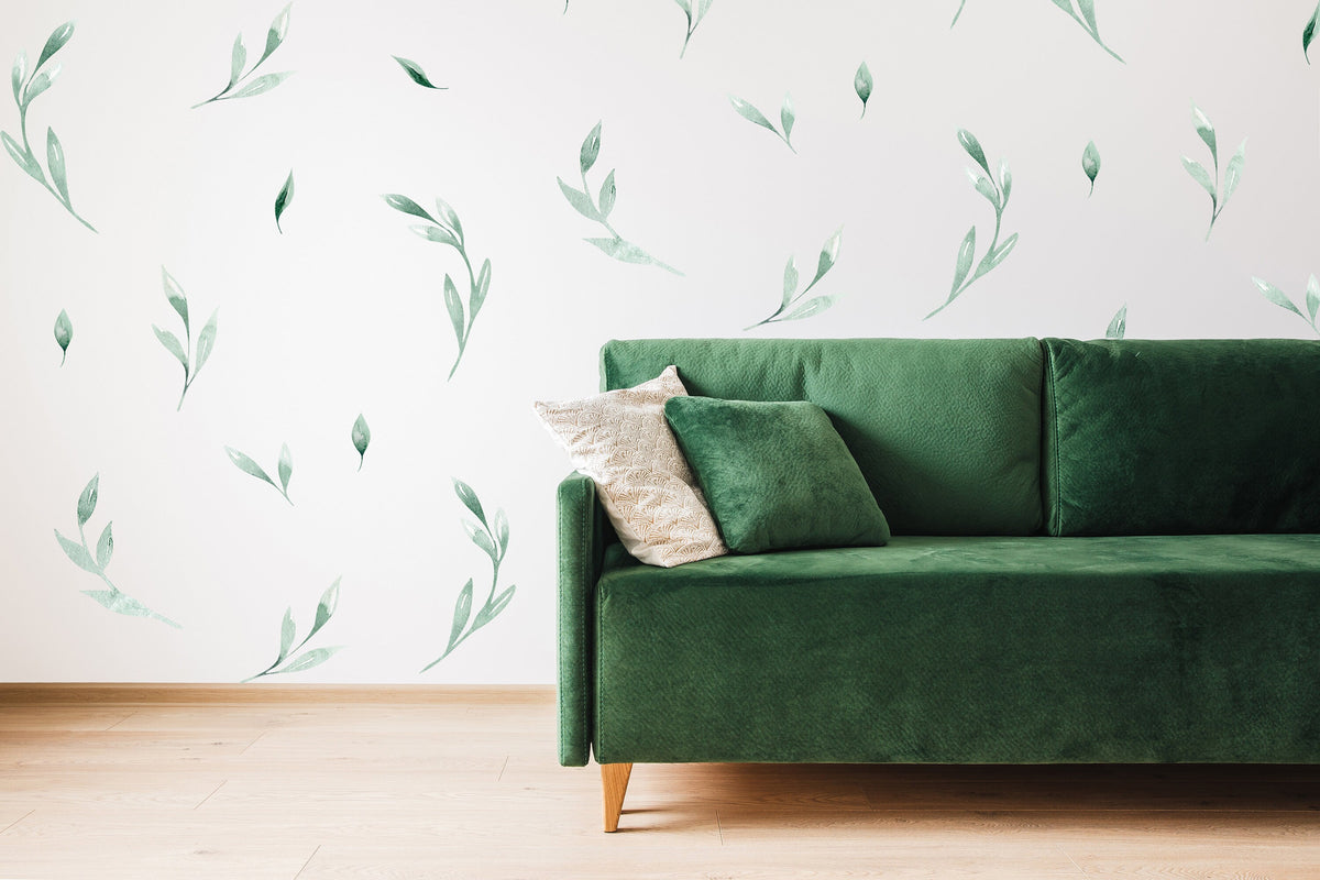 Alternate product view of Leaf Wall Decor Stickers.