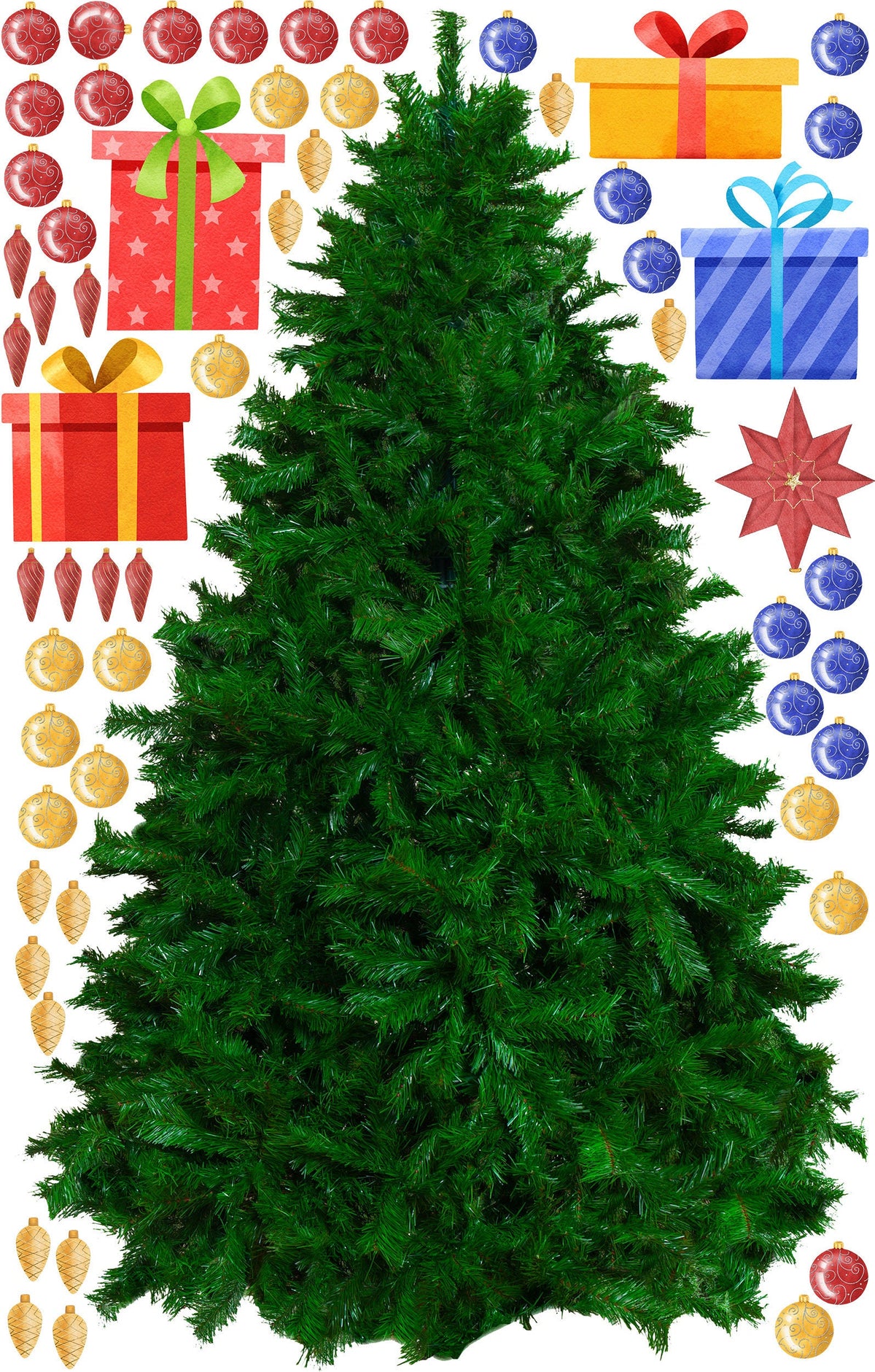 Alternate product view of Large Christmas Tree Wall Sticker.