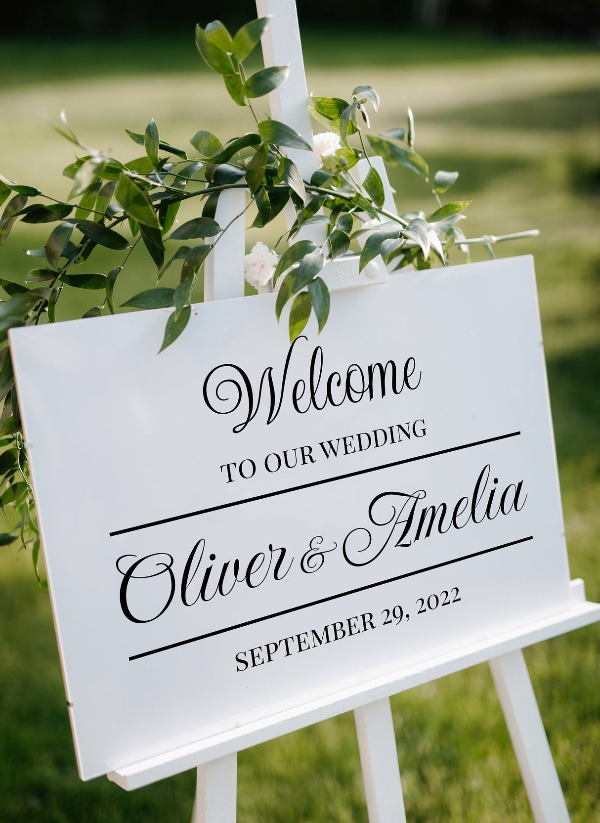 Additional product view of Personalized Wedding Welcome Sign Decal.