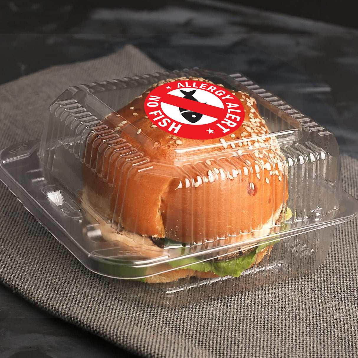 Alternate product presentation of 24x No Fish Allergy Alert Sticker.