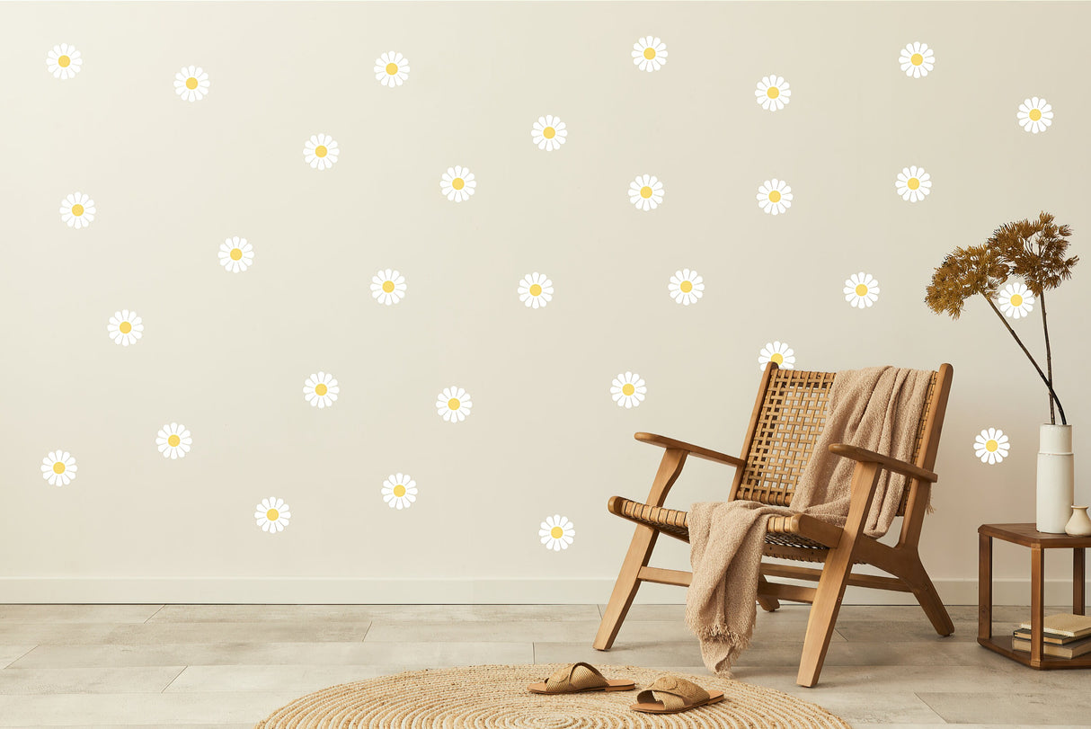 Additional product view of White Daisy Flowers Wall Decals.