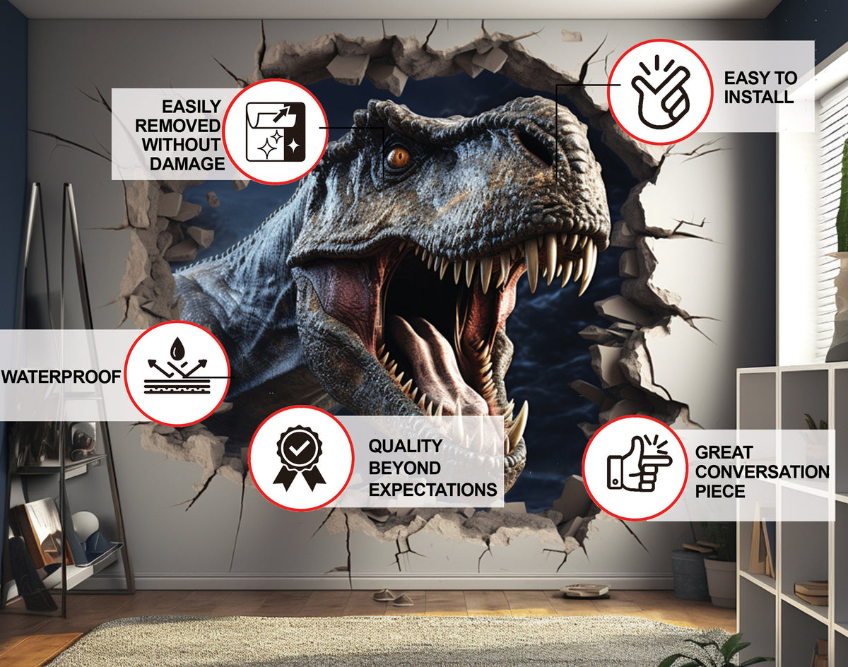 Additional product view of 3D Dinosaurs Art Wall Sticker.