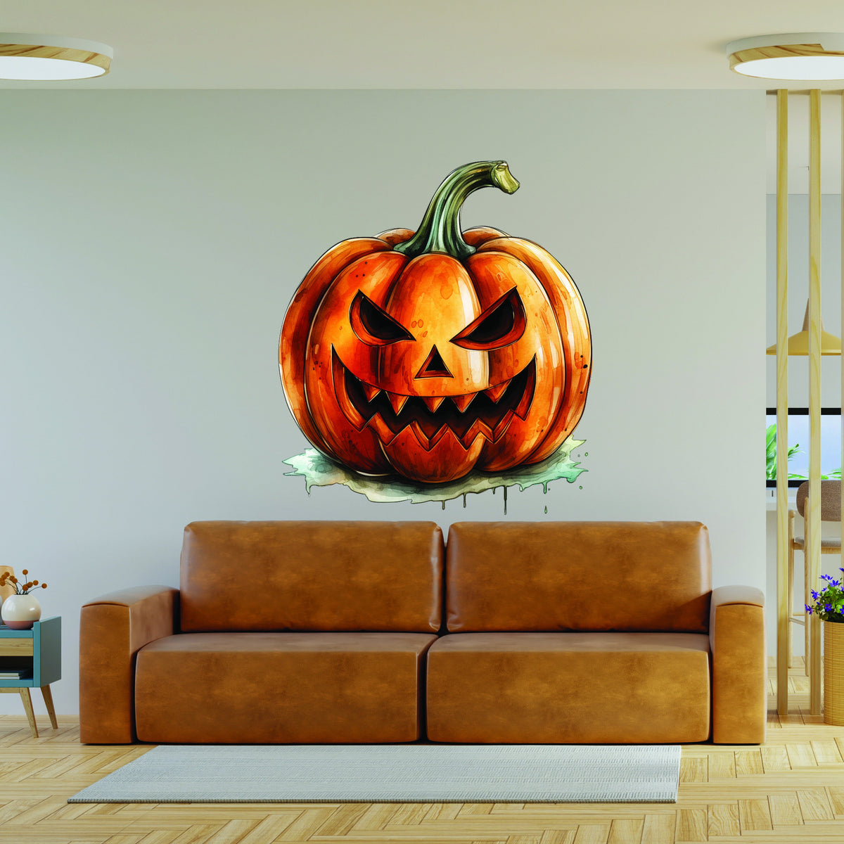 Product detail view of Laughing Pumpkin Decal.