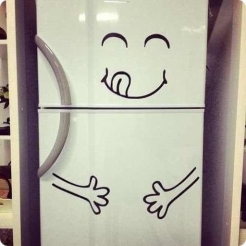 Alternate product view of Kitchen Fridge Door Vinyl Cute Sticker.