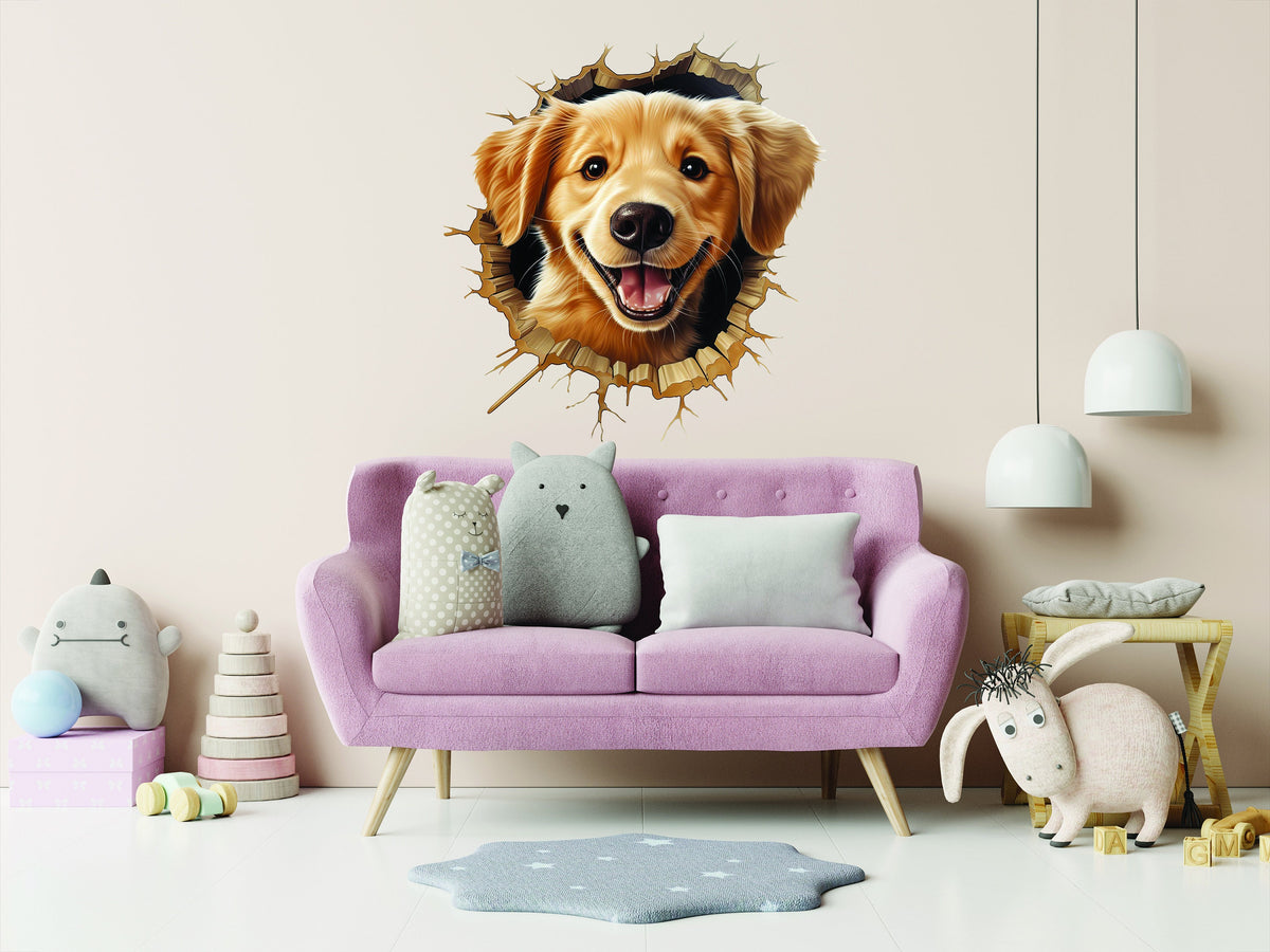 3D puppy wall decor decal for kids room.
