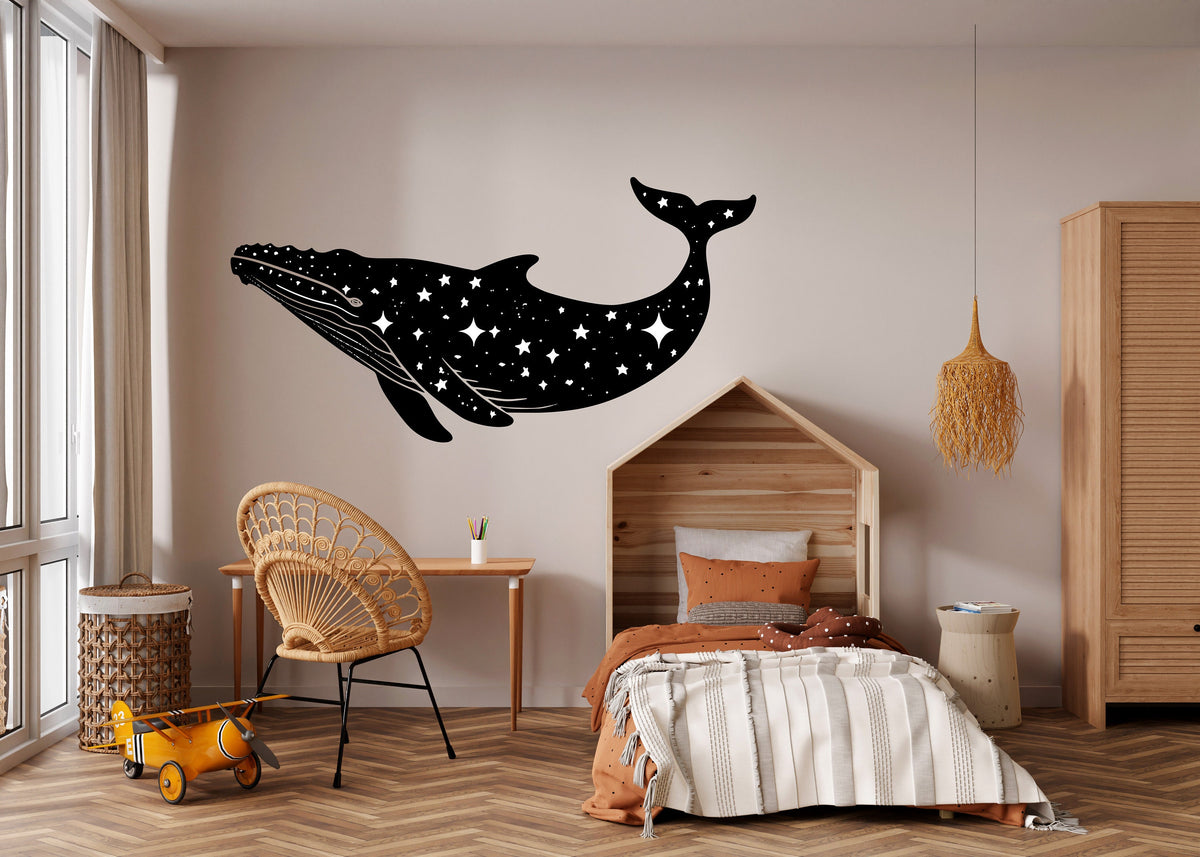 Alternate product view of Celestial Whale Wall Sticker.