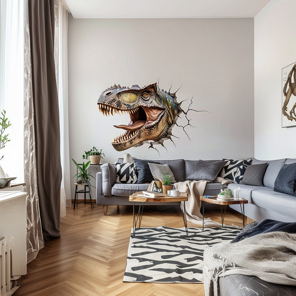 Product gallery view of 3D Carnotaurus Head Wall Decal.