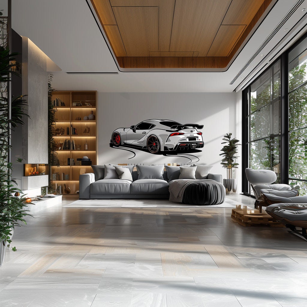 Product gallery view of Realistic Racing Car Wall Sticker Decals.