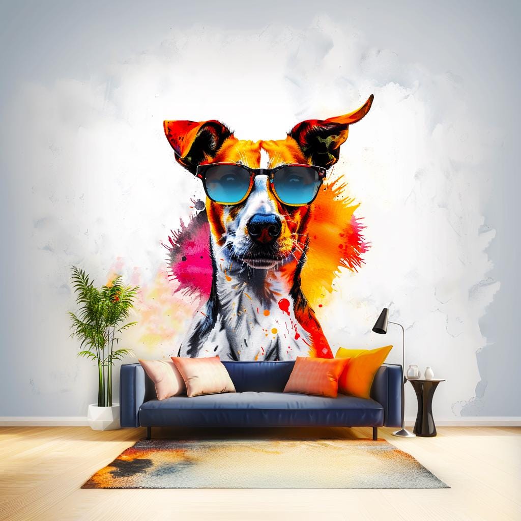 Additional product view of Photorealistic Jack Russell Terrier Wall Sticker.
