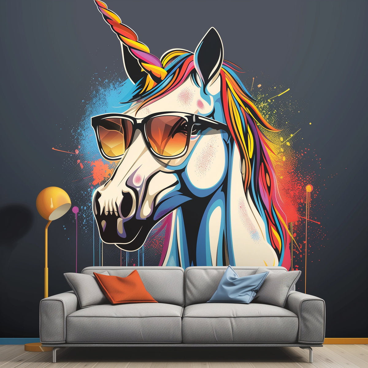 Product gallery view of Graffiti Unicorn Wall Sticker.