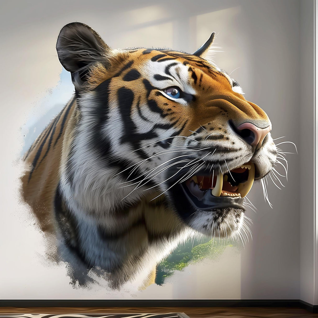 Additional product view of Photorealistic Tiger Wall Decal Sticker.