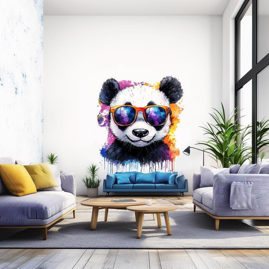 Alternate gallery view of Adorable Baby Panda Wall Decal.
