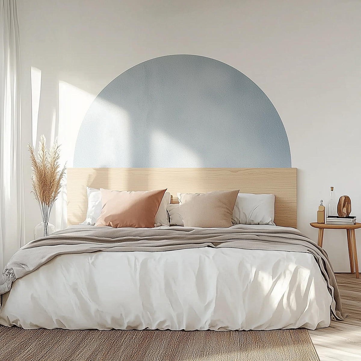 Product view of Minimalist Headboard Decal.