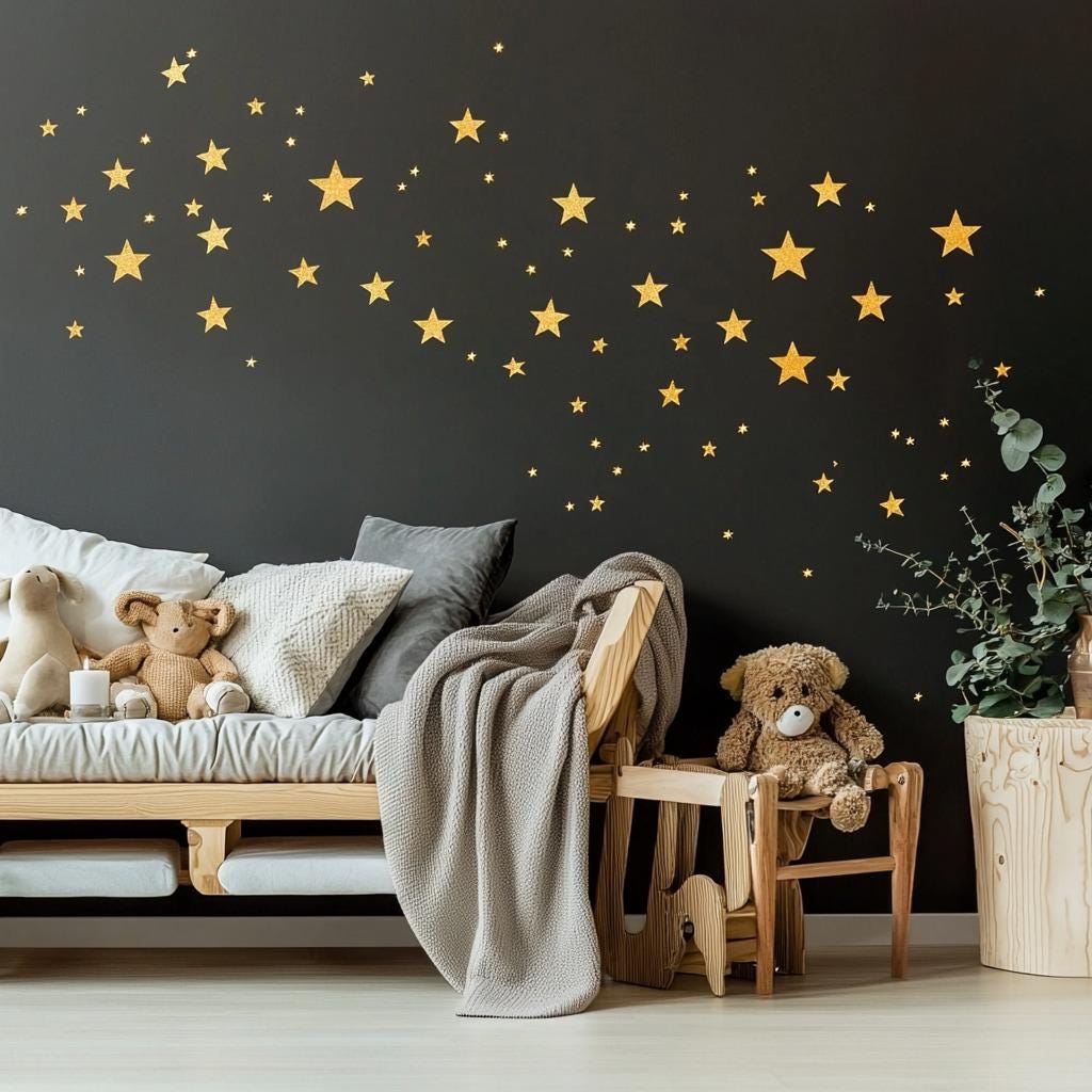 Alternate gallery view of Gold Stars Wall Decals.