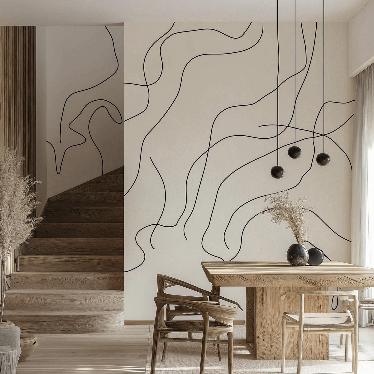 Alternate gallery view of Minimalist Boho Stripe Wall Decal.